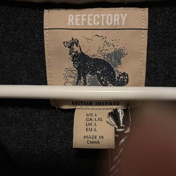 Men's Black Sweater with Shoulder Accents - Picture 2 of 3